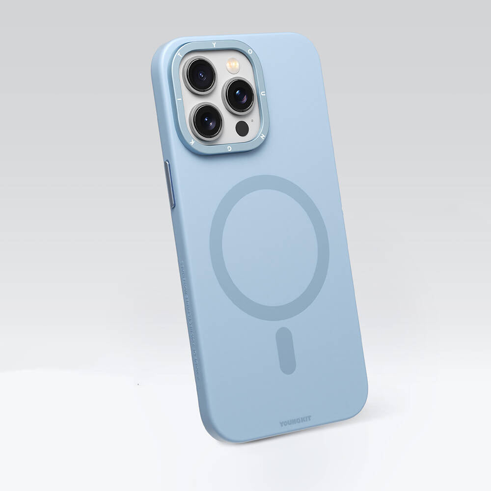 Apple iPhone 15 Pro Kılıf M-safe Şarj Özellikli Çizilmeye ve Aşınmaya Dayanıklı Youngkit Velvet Serisi Kapak