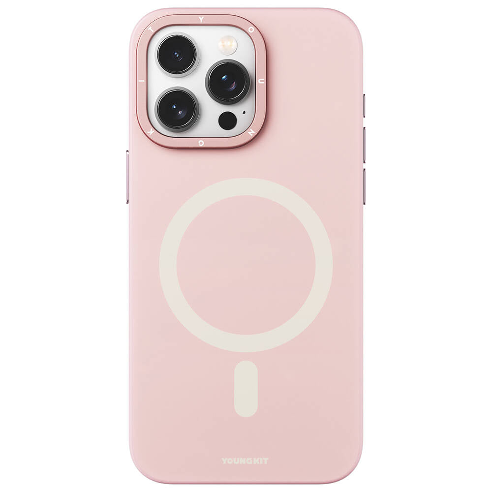 Apple iPhone 15 Pro Kılıf M-safe Şarj Özellikli Çizilmeye ve Aşınmaya Dayanıklı Youngkit Velvet Serisi Kapak