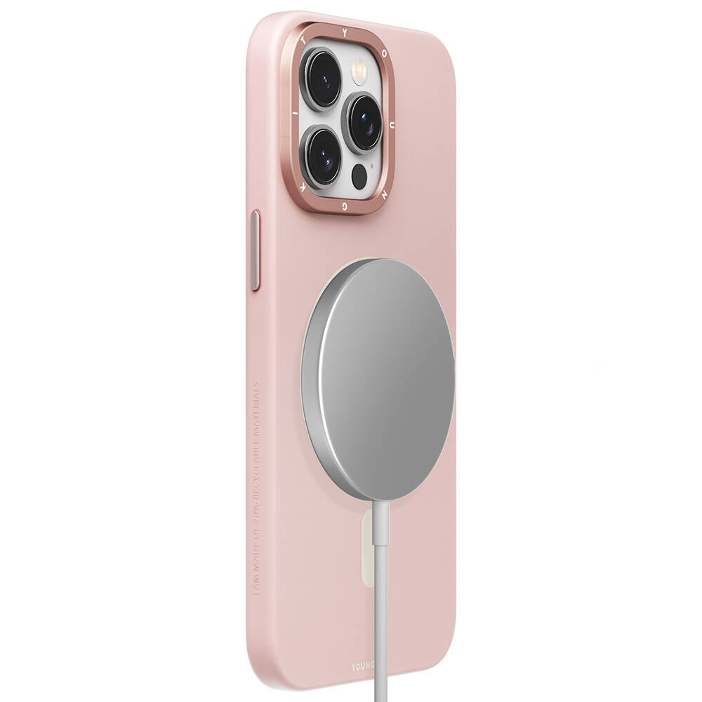 Apple iPhone 15 Pro Kılıf M-safe Şarj Özellikli Çizilmeye ve Aşınmaya Dayanıklı Youngkit Velvet Serisi Kapak