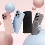 Apple iPhone 15 Pro Kılıf M-safe Şarj Özellikli Çizilmeye ve Aşınmaya Dayanıklı Youngkit Velvet Serisi Kapak