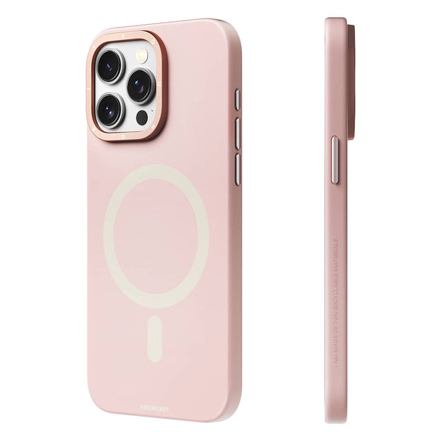 Apple iPhone 15 Pro Kılıf M-safe Şarj Özellikli Çizilmeye ve Aşınmaya Dayanıklı Youngkit Velvet Serisi Kapak