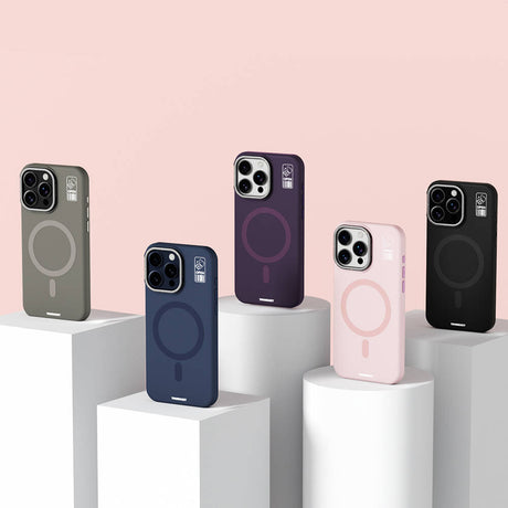 Apple iPhone 15 Pro Kılıf M-safe Şarj Özellikli Kamera Standlı Youngkit Bitty Cream Kapak