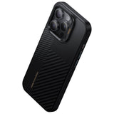 Apple iPhone 15 Pro Kılıf M-safe Şarj Özellikli Karbon Fiber Benks Montage Hybrid ArmorPro Kevlar Kapak