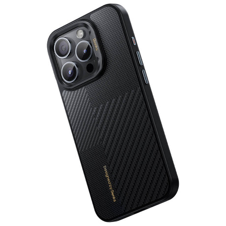 Apple iPhone 15 Pro Kılıf M-safe Şarj Özellikli Karbon Fiber Benks Montage Hybrid ArmorPro Kevlar Kapak