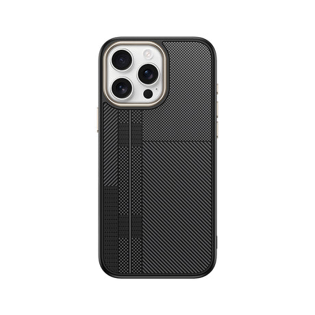 Apple iPhone 15 Pro Kılıf M-safe Şarj Özellikli Karbon Fiber Görünümlü Zore Antina Kapak