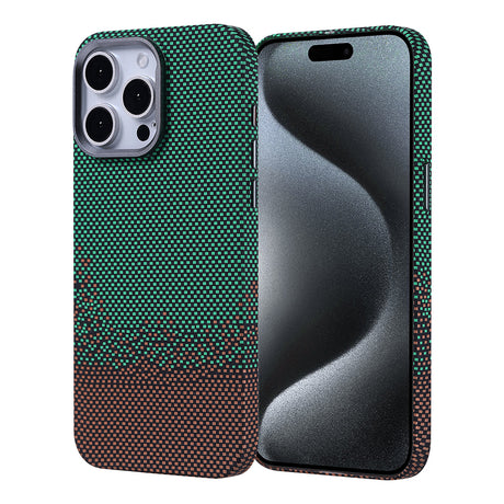 Apple iPhone 15 Pro Kılıf M-safe Şarj Özellikli Karbon Fiber Görünümlü Zore Nekst Kapak