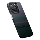 Apple iPhone 15 Pro Kılıf M-safe Şarj Özellikli Karbon Fiber Tasarımlı Benks Aurora ArmorAir Kevlar Kapak