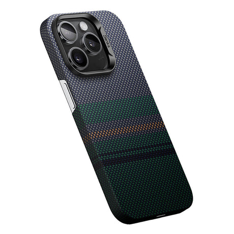 Apple iPhone 15 Pro Kılıf M-safe Şarj Özellikli Karbon Fiber Tasarımlı Benks Aurora ArmorAir Kevlar Kapak