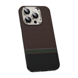 Apple iPhone 15 Pro Kılıf M-safe Şarj Özellikli Karbon Fiber Tasarımlı Benks Prestige ArmorPro Kevlar Kapak