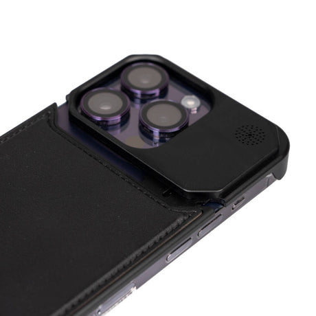 Apple iPhone 15 Pro Kılıf M-safe Şarj Özellikli Mekanizmalı Koku Hazneli Zore Mostar Kapak
