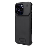 Apple iPhone 15 Pro Kılıf M-safe Şarj Özellikli Mekanizmalı Koku Hazneli Zore Mostar Kapak