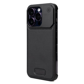 Apple iPhone 15 Pro Kılıf M-safe Şarj Özellikli Mekanizmalı Koku Hazneli Zore Mostar Kapak