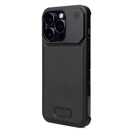 Apple iPhone 15 Pro Kılıf M-safe Şarj Özellikli Mekanizmalı Koku Hazneli Zore Mostar Kapak