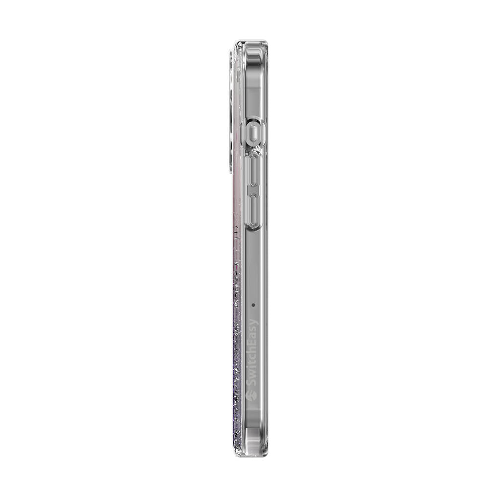 Apple iPhone 15 Pro Kılıf M-safe Şarj Özellikli Parlayan Simli Şeffaf Lisanslı Switcheasy Starfield-M Kapak