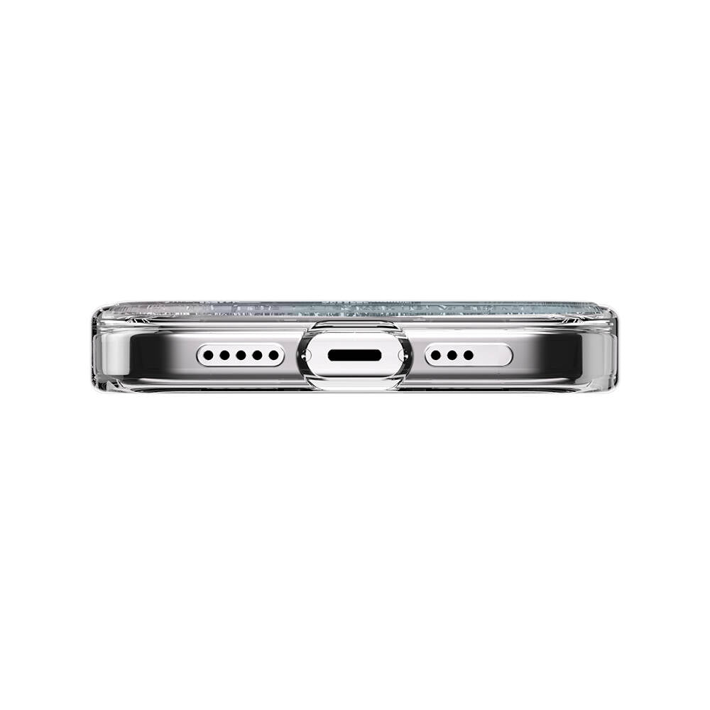 Apple iPhone 15 Pro Kılıf M-safe Şarj Özellikli Parlayan Simli Şeffaf Lisanslı Switcheasy Starfield-M Kapak