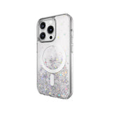 Apple iPhone 15 Pro Kılıf M-safe Şarj Özellikli Parlayan Simli Şeffaf Lisanslı Switcheasy Starfield-M Kapak