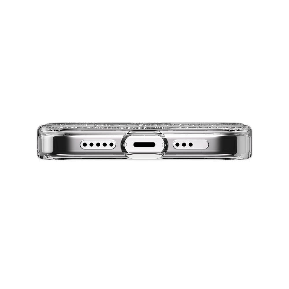 Apple iPhone 15 Pro Kılıf M-safe Şarj Özellikli Parlayan Simli Şeffaf Lisanslı Switcheasy Starfield-M Kapak