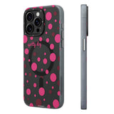 Apple iPhone 15 Pro Kılıf M-safe Şarj Özellikli Polka Dot Desenli Youngkit Spots Serisi Kapak