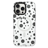 Apple iPhone 15 Pro Kılıf M-safe Şarj Özellikli Polka Dot Desenli Youngkit Spots Serisi Kapak