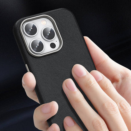 Apple iPhone 15 Pro Kılıf M-safe Şarj Özellikli PU Deri Zore Adora Kapak