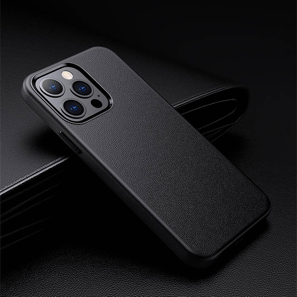 Apple iPhone 15 Pro Kılıf M-safe Şarj Özellikli PU Deri Zore Adora Kapak