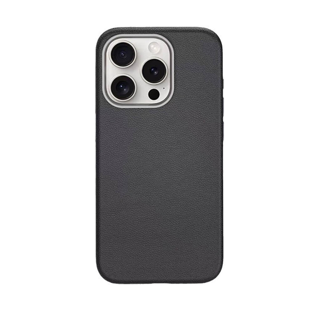 Apple iPhone 15 Pro Kılıf M-safe Şarj Özellikli PU Deri Zore Adora Kapak