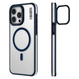 Apple iPhone 15 Pro Kılıf M-safe Şarj Özellikli Sararma Önleyici Youngkit Crystal Grid Kapak