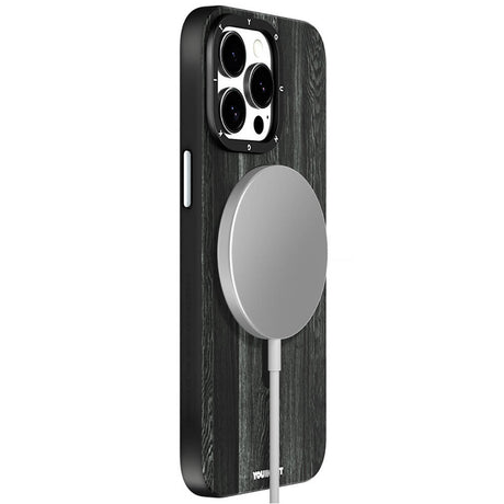 Apple iPhone 15 Pro Kılıf M-safe Şarj Özellikli Sararmaya Dayanıklı Youngkit Wood Forest Serisi Kapak
