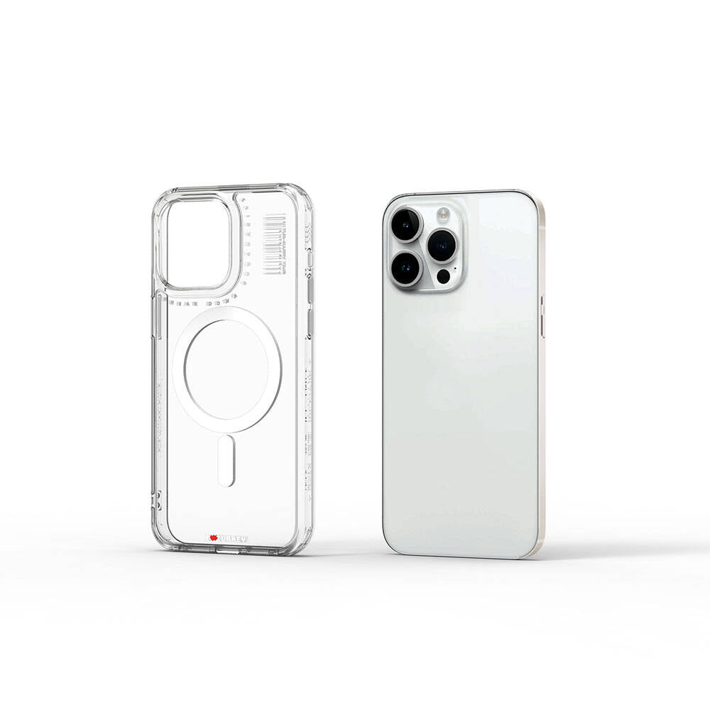 Apple iPhone 15 Pro Kılıf M-safe Şarj Özellikli Şeffaf Transparan Wiwu Turkey D Serisi Kapak