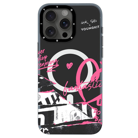 Apple iPhone 15 Pro Kılıf M-safe Şarj Özellikli Shu Tasarımlı Youngkit Dreamland Serisi Kapak