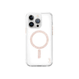 Apple iPhone 15 Pro Kılıf M-safe Şarj Özellikli Simli Magnetik Coehl Glace Kapak