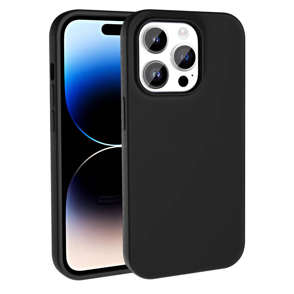 Apple iPhone 15 Pro Kılıf M-safe Şarj Özellikli Sıvı Teknolojili Silinebilir Sert Zore Kivi Kapak