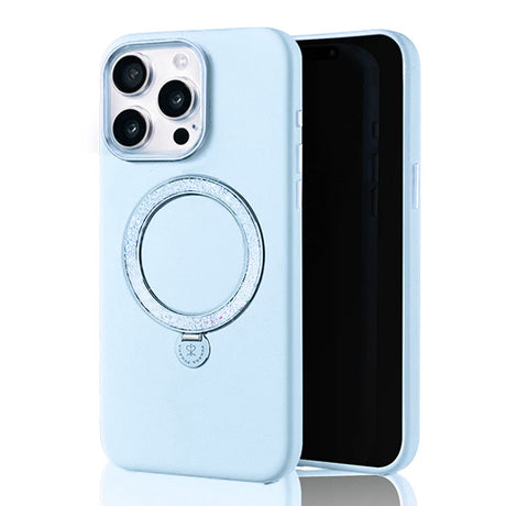 Apple iPhone 15 Pro Kılıf M-safe Şarj Özellikli Standlı Suni Deri Tasarımlı Pynana Dancing Circle Serisi Kapak