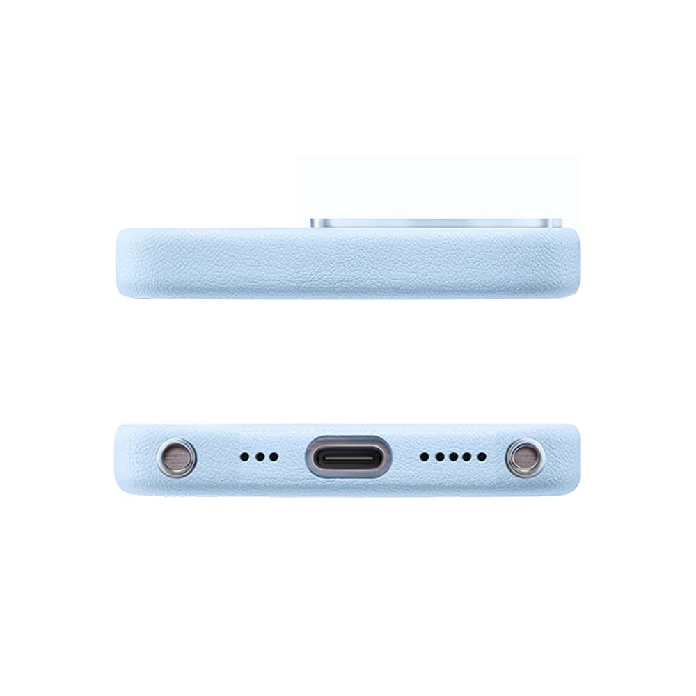 Apple iPhone 15 Pro Kılıf M-safe Şarj Özellikli Standlı Suni Deri Tasarımlı Pynana Dancing Circle Serisi Kapak