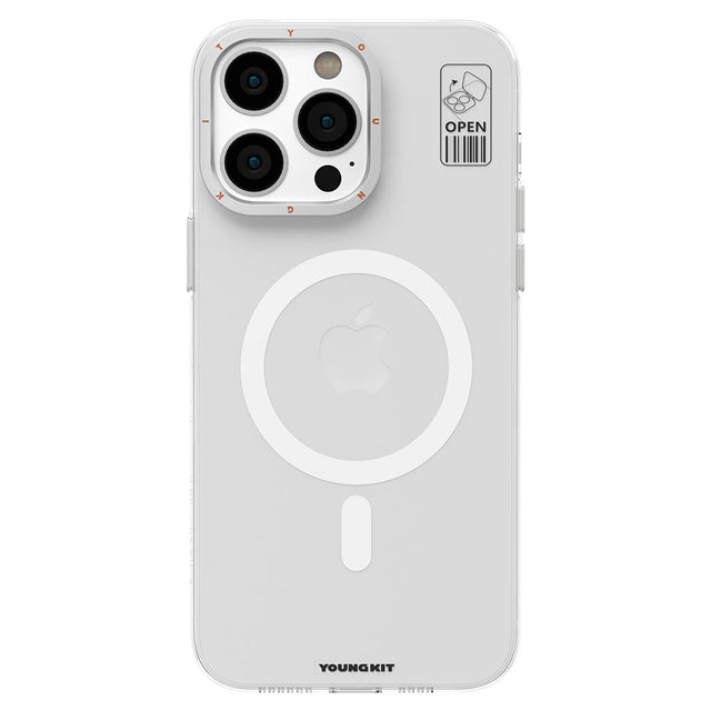 Apple iPhone 15 Pro Kılıf M-safe Şarj Özellikli Standlı YoungKit Hermit Bracket Serisi Kapak