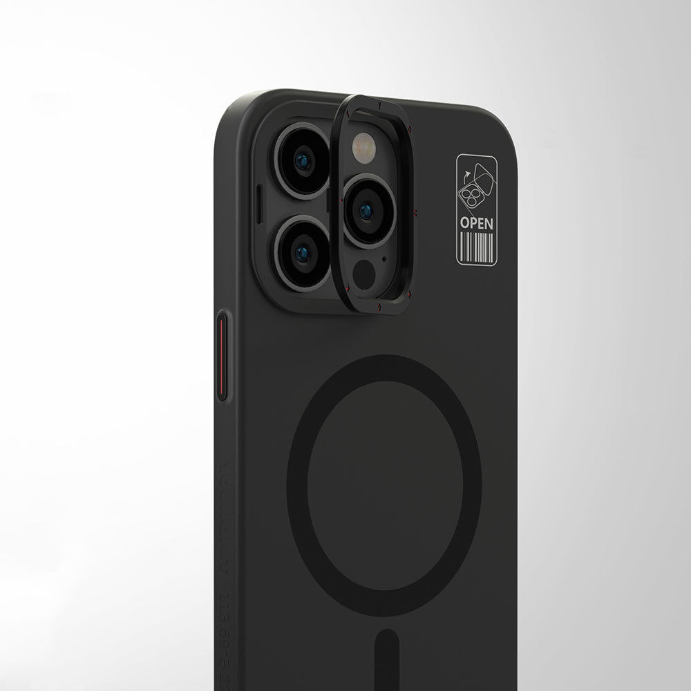 Apple iPhone 15 Pro Kılıf M-safe Şarj Özellikli Standlı YoungKit Hermit Bracket Serisi Kapak