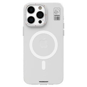 Apple iPhone 15 Pro Kılıf M-safe Şarj Özellikli Standlı YoungKit Hermit Bracket Serisi Kapak