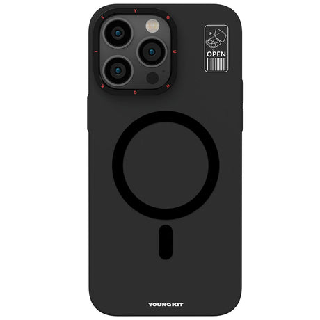 Apple iPhone 15 Pro Kılıf M-safe Şarj Özellikli Standlı YoungKit Hermit Bracket Serisi Kapak