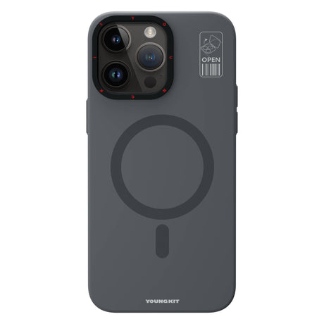 Apple iPhone 15 Pro Kılıf M-safe Şarj Özellikli Standlı YoungKit Hermit Bracket Serisi Kapak