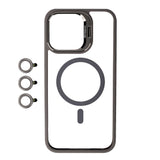 Apple iPhone 15 Pro Kılıf M-safe Şarj Özellikli Standlı Zore M-safe Klon Lensli Kapak