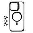 Apple iPhone 15 Pro Kılıf M-safe Şarj Özellikli Standlı Zore M-safe Klon Lensli Kapak