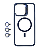 Apple iPhone 15 Pro Kılıf M-safe Şarj Özellikli Standlı Zore M-safe Klon Lensli Kapak