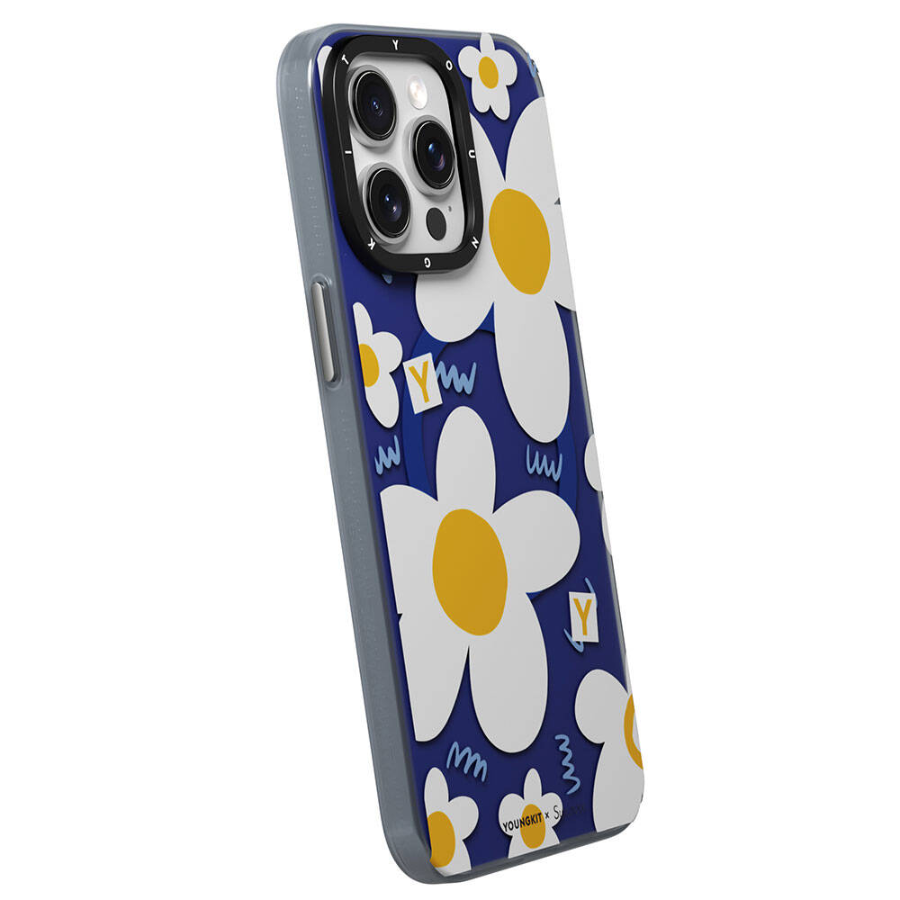 Apple iPhone 15 Pro Kılıf M-safe Şarj Özellikli Sunshine Tasarımlı Youngkit Spring Breeze Serisi Kapak
