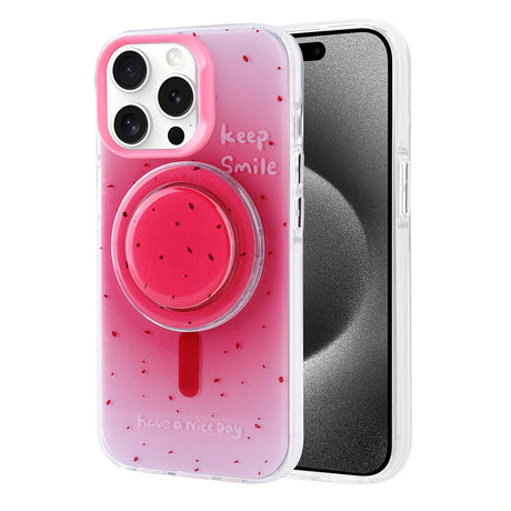 Apple iPhone 15 Pro Kılıf M-safe Şarj Özellikli Tak-Çıkar Pop Soketli Zore Tiktok Kapak