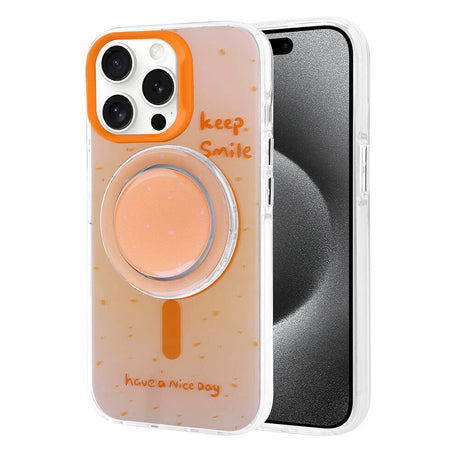 Apple iPhone 15 Pro Kılıf M-safe Şarj Özellikli Tak-Çıkar Pop Soketli Zore Tiktok Kapak