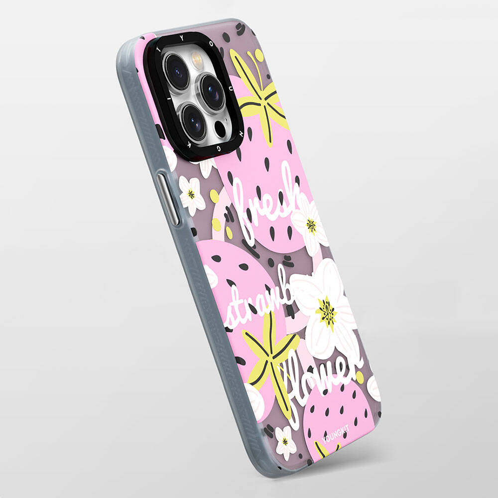Apple iPhone 15 Pro Kılıf M-safe Şarj Özellikli Yaz Meyvesi Desenli Youngkit Fruity Flavour Serisi Kapak