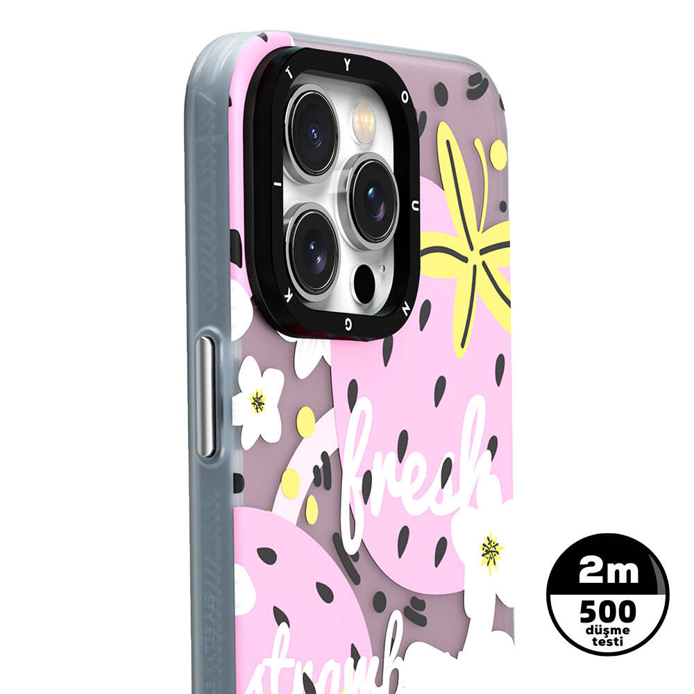 Apple iPhone 15 Pro Kılıf M-safe Şarj Özellikli Yaz Meyvesi Desenli Youngkit Fruity Flavour Serisi Kapak