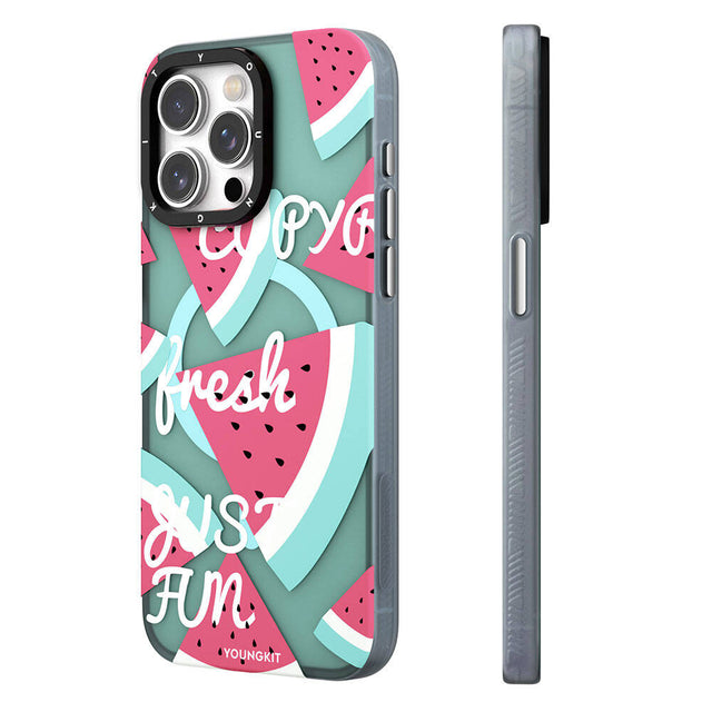 Apple iPhone 15 Pro Kılıf M-safe Şarj Özellikli Yaz Meyvesi Desenli Youngkit Fruity Flavour Serisi Kapak