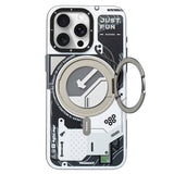 Apple iPhone 15 Pro Kılıf M-safe Şarj Özellikli Youngkit 360° Standlı Starship Serisi Kapak