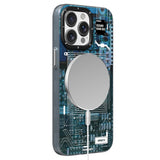 Apple iPhone 15 Pro Kılıf M-safe Şarj Özellikli Youngkit 360° Standlı Technology Serisi Kapak